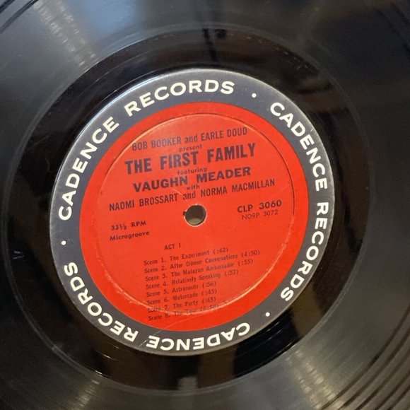 Bob Booker And Earle Doud The First Family (Vinyl, 1962) Cadence CLP 3060 Good+ - Picture 8 of 12